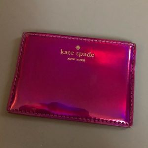 Kate Spade Metallic Fuchsia card holder